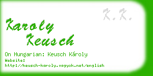 karoly keusch business card